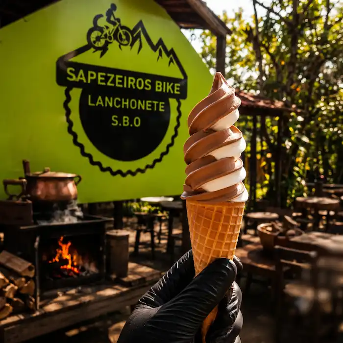 Sorvete à vontade no buffet - Sapezeiros Bike, restaurante em Santa Bárbara d'Oeste
